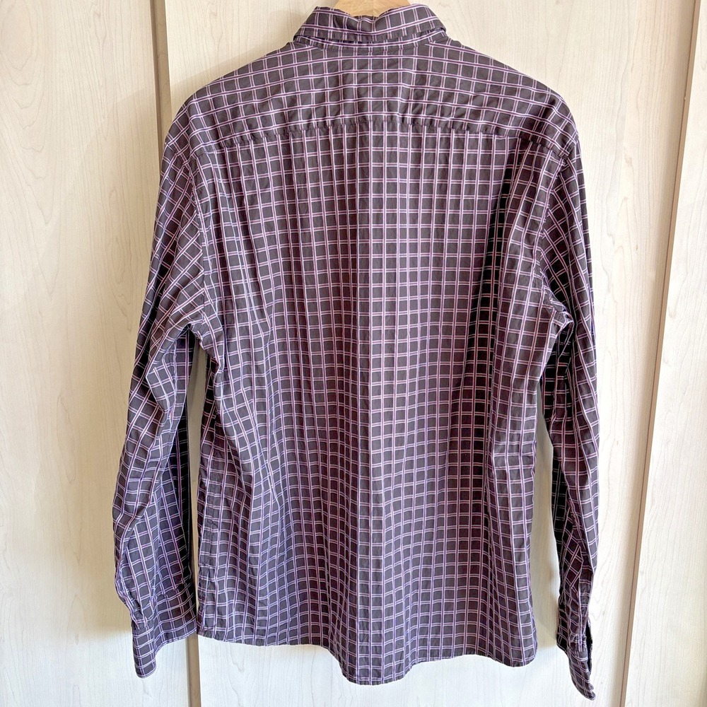 Facconable MultiColor Grid Pattern Button Down 10… - image 6